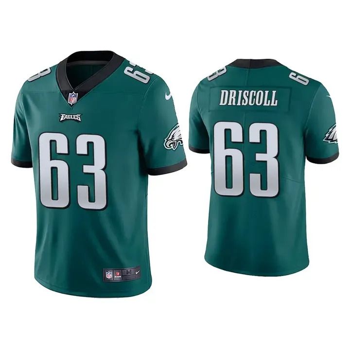 Men Philadelphia Eagles 63 Jack Driscoll Nike Green Vapor Limited NFL Jersey